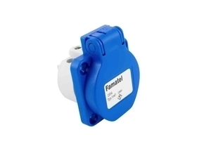 FAM Zásuvka vestavná 13950 IP54 SCHUKO 230V/16A (s postranními ochrannými kontakty), modrá