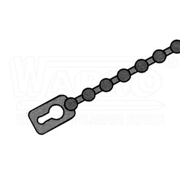 wpr1936 WT-BS-100 vázací pásky rozdělávací kuličkové BALL STRAP, délka 103 mm, nylon 66, přírodní