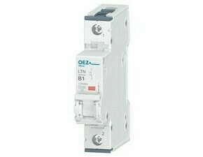OEZ:46633 LTN-1B-1 Jistič In 1 A, Ue AC 230/400 V / DC 72 V, charakteristika B, 1pól, Icn 10 kA