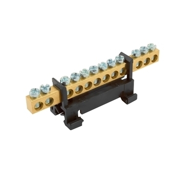 EL 1000085 Můstek L 12 (svorkovnice 12x16mm2), nekrytý IP00, černý, 63A, na DIN (bal.10)