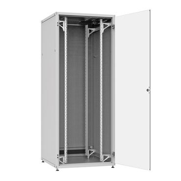 Dveře skleněné SOLARIX DV-PR-50-42-8-G, 19", 42U, šířka 800 mm, RAL 7035, 1-bodový zámek
