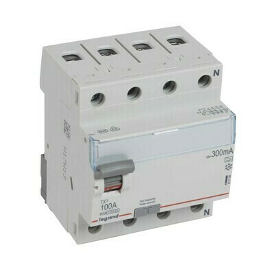 Chránič čtyřpolový LEGRAND 411788 TX3 CHRÁN. 4P 100A 300MA A