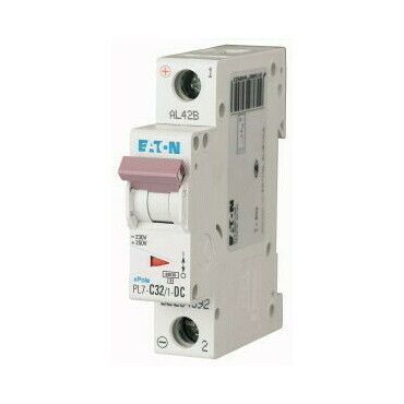 Jistič jednopólový EATON 264892 PL7-C32/1-DC PL7-DC, char. C, 1-pólový, Icn=10kA, In=32A