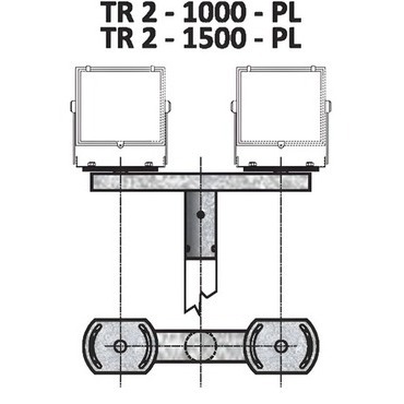 TR 2/76 - 1500 - PL držák pro reflektory PL, natáčení do stran