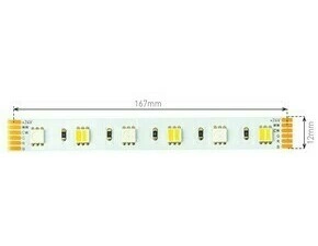 LED pásek GREENLUX LED STRIP RGB+CCT 60LED/12W/m IP20 24V 5m (*5m=1pcs)
