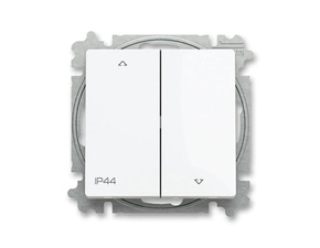 Ovládač žaluziový ABB Zoni 3559T-A88940 500, řazení 1/0+1/0, bílá, s krytem, IP44