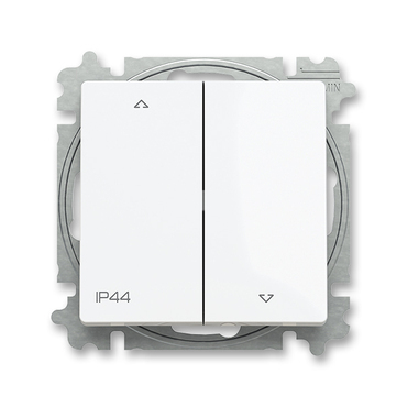 Ovládač žaluziový ABB Zoni 3559T-A88940 500, řazení 1/0+1/0, bílá, s krytem, IP44