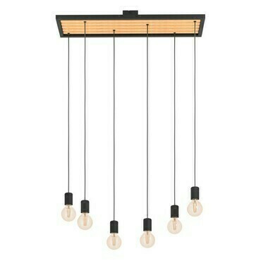 Svítidlo závěsné EGLO HL 6 E27 SCHWARZ HOLZ CONSETT