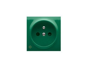 Kryt 1 násobné zásuvky SIMON DGZ1ZP/AB33, s uzemněním, se clonkami, zelená antibakteriální