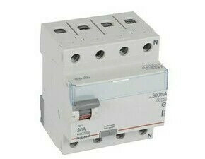 Chránič čtyřpolový LEGRAND 411806 TX3 CHRÁN. 4P 80A 300MA A-S