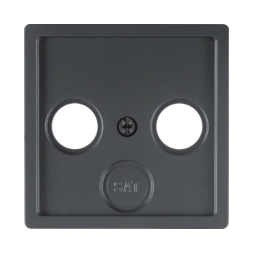 HAG 12036086 Centrální díl pro anténní zásuvku s dvěma nebo třemi otvory, Berker Q.x, antracit, same