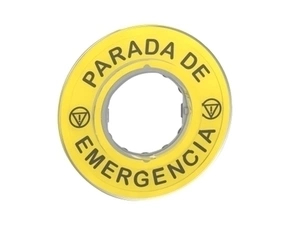 SCHN ZBY9420 3D kruhový štítek pro nouzové zastavení, PARADA DE EMERGENCIA