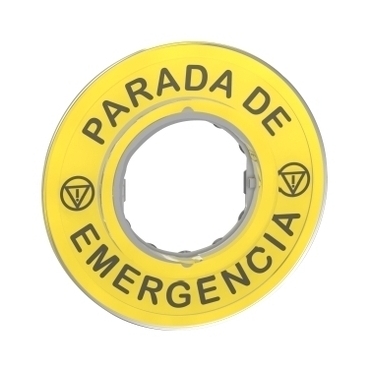 SCHN ZBY9420 3D kruhový štítek pro nouzové zastavení, PARADA DE EMERGENCIA