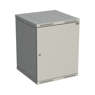 Rozvaděč nástěnný SOLARIX SENSA-15U-66-21-G, 19", 15U, RAL 7035, 600x600 mm, plechové dveře