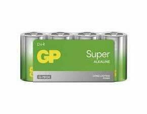 Baterie alkalická GP SUPER B01404 D (LR20) 4SH