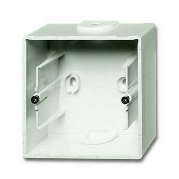 Krabice přístrojová jednonásobná ABB 2CKA001799A0921, mechová bílá, pro lištové rozvody