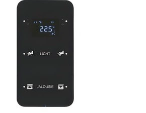 HAG 75642165 Dotykový sensor 2-násobný s termostatem, Berker R.1, sklo, černá