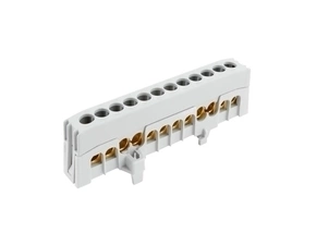 EL 1003820 Můstek A 12-F2 (svorkovnice 12x16mm2), krytý IP20, šedý, 63A, na DIN /2020271 (bal.10)