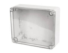 FAM Krabice SolidBOX 68191 IP65, 270x220x106mm, průhledné víko, hladké boky