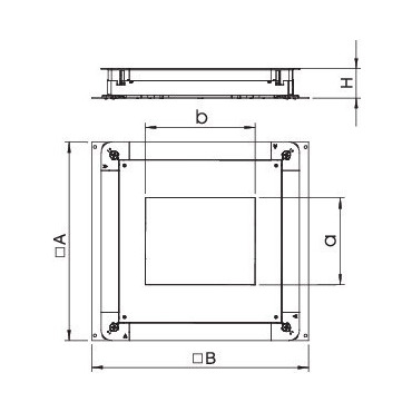 UGD 350-3 6 Podlahová přístrojová krabice