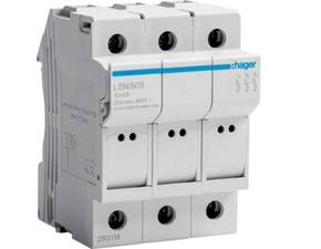 HAG LSN503 Odpojovač válcových pojistek velikosti 10x38, 3-pól