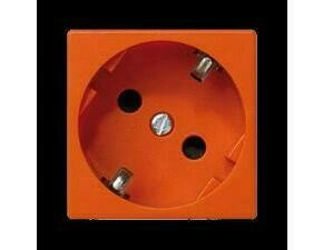 Zásuvka K45 SIMON K11/7, 1 nás., Schuko, natoč. dutina, 16A/250V~, bezšr. sv., oranžová