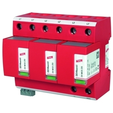DEHN 951305  Kombinovaný svodič přepětí ventil M pro třípólové TN-C systémy, s modulem dálkové s DEH DEHN