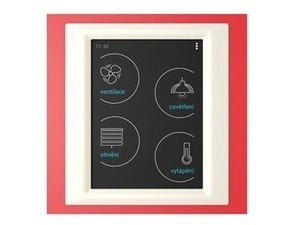 ELKO RFTW-ARE-BPE-CIV RF Touch-W_červená/perleťová/sl.kost Ovládací dotyková jednotka - montáž na ze