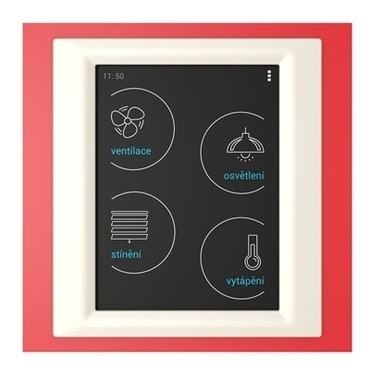 ELKO RFTW-ARE-BPE-CIV RF Touch-W_červená/perleťová/sl.kost Ovládací dotyková jednotka - montáž na ze