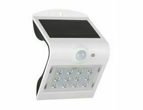 LED svítidlo nástěnné GREENLUX FOX SOLAR PIR 12LED W NW, senzor, bílá