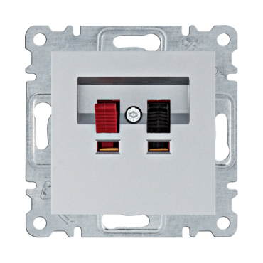 HAG WL3312 Zásuvka reproduktorová MONO, stříbrná mat