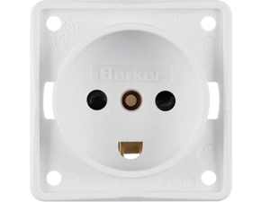 HAG 962722502 Zásuvka s ochr. kontaktem, DK, Integro přístroje, bílá, mat