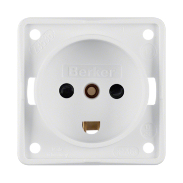 HAG 962722502 Zásuvka s ochr. kontaktem, DK, Integro přístroje, bílá, mat