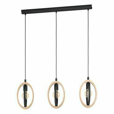 Závěsné svítidlo BASILDON černá 780×160 mm 3x40W EGLO