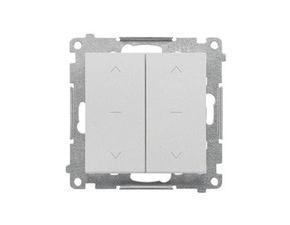 Kryt SIMON TKZW2/143, s piktogramem 2 násobný pro přístroje SZW2M, SZP2M, hliníková matná