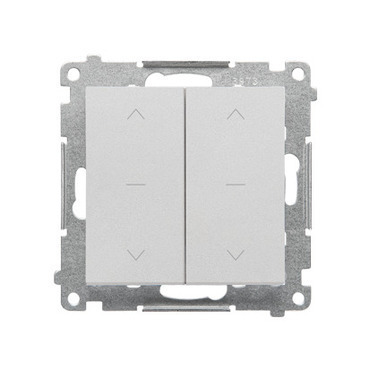 Kryt SIMON TKZW2/143, s piktogramem 2 násobný pro přístroje SZW2M, SZP2M, hliníková matná