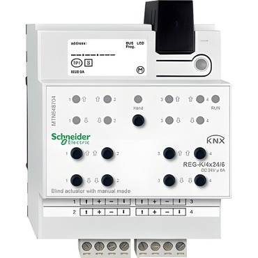 SCHN MTN648704 KNX žaluziový akční člen REG-K/4x24/6+manuální režim