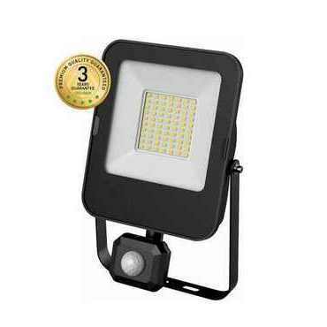 Reflektor LED GREENLUX ALFA PIR SMD 50W , senzor, IP65, neutrální bílá, černá
