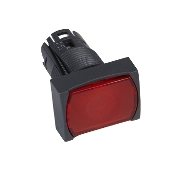 SCHN ZB6DW4 Ovládací hlavice stiskací prosvětlená, lícující s návrat. - rudá