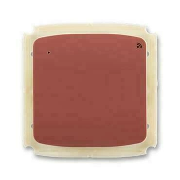 Vysílač RF signálu ABB Tango 3299A-A11908 R2, vřesová červená, s krátkocest. ovl., nástěnný, 868 MHz