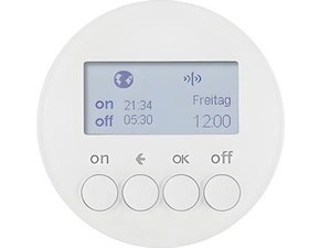 HAG 85745239 KNX RF spínací hodiny bezdrátové, Berker R.1/R.3, bílá, lesk