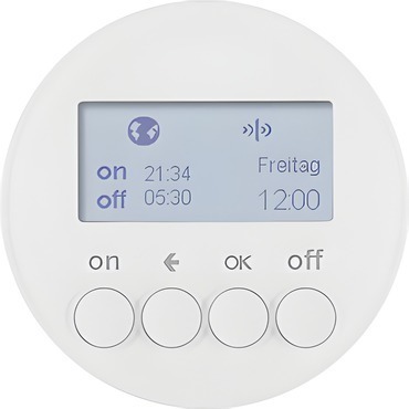 HAG 85745239 KNX RF spínací hodiny bezdrátové, Berker R.1/R.3, bílá, lesk