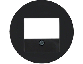 HAG 10382045 Centrální díl pro datovou a reproduktorovou zásuvku, Berker R.1/R.3/R.classic, černá, l