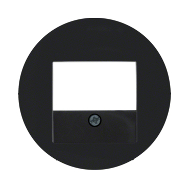 HAG 10382045 Centrální díl pro datovou a reproduktorovou zásuvku, Berker R.1/R.3/R.classic, černá, l