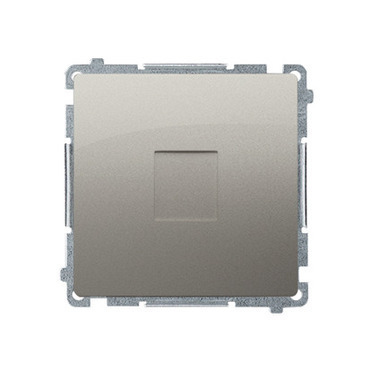 Kryt zaslepovací SIMON BMPS.01/29, s kovovým třmenem (přístroj s krytem), saténová