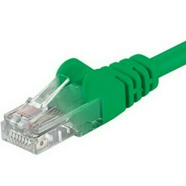 TELEX KRP-sputp005G PremiumCord Patch kabel UTP RJ45-RJ45 level 5e 0.5m zelená