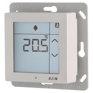 EATON 193911 CRCA-00/12 RF dotykový pokojový termostat 0-40°C s vlhkoměrem 10-95% s teplotním vstupe