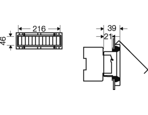 HEN MI BS 12 Kryt jističů do okénka Mi KL 12  (pro 12 modulů)