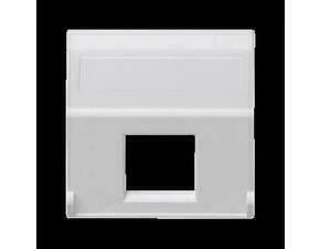 Kryt dat. zás. SIMON K080/9, K45, na 1 zás. s adapt. MD, zkosený, bez cl., 45x45 mm, bílá