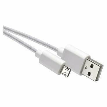 Kabel USB EMOS SM7006W, 2.0, USB-A/Micro USB-B, bílý, 1m